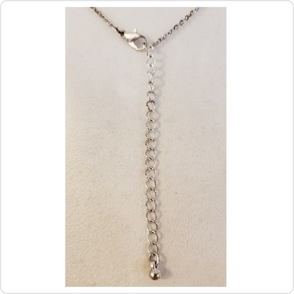 Silver Cross With Rhinestone on 18” Silver Chain - Picture 4 of 5